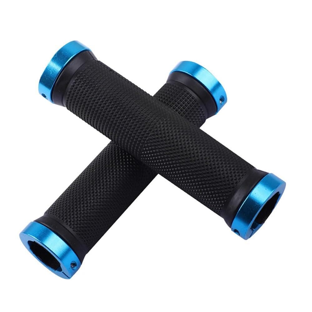 Cycling Lock-on Anti-Slip Bicycle Handle Grips (Blue)