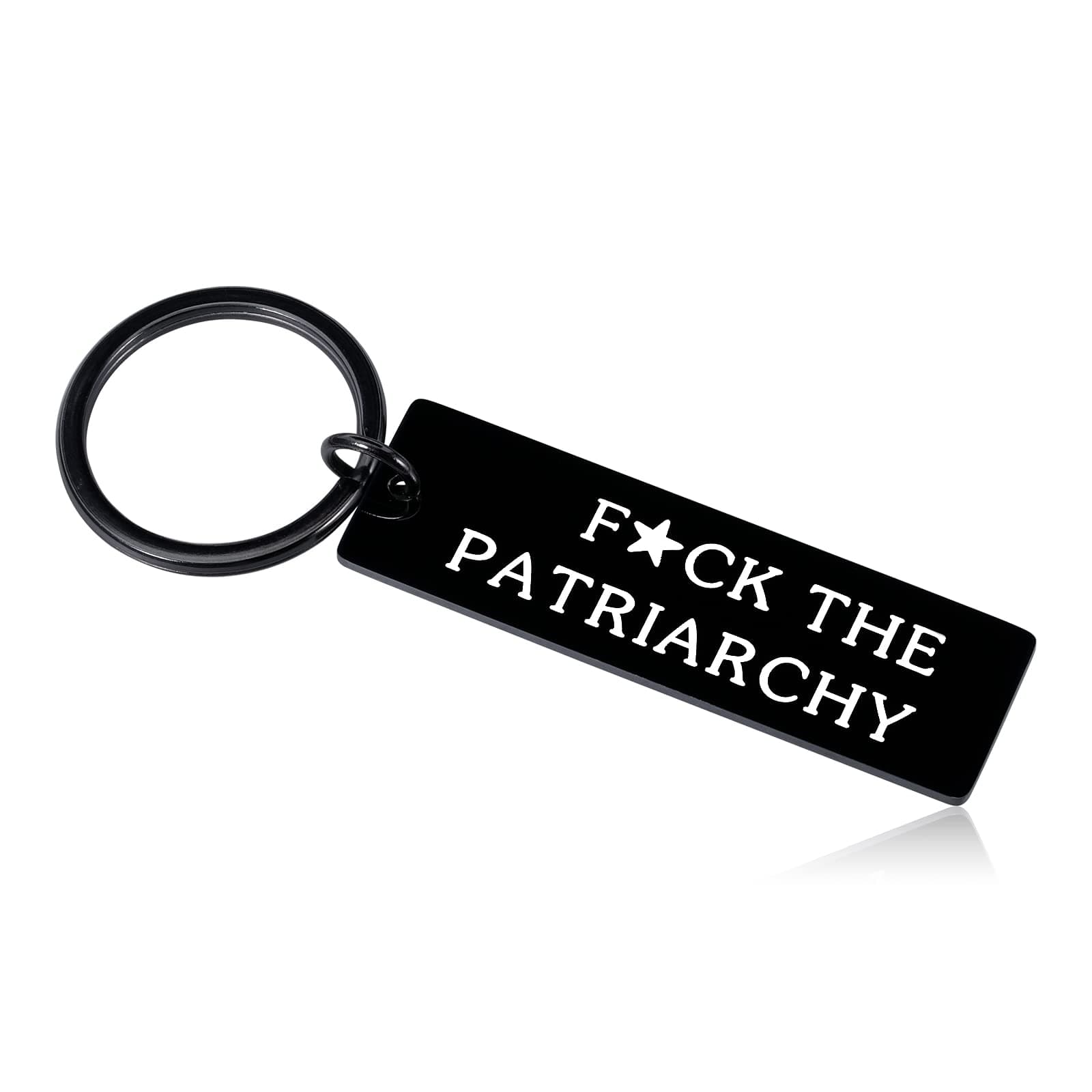 DelujouberstF*ck The Patriarchy Keychain Gifts for Women Feminist Gift for Her Activist Gift for Women Girl Power Keychain Mom Sister Friend Female Gift All Too Well Keyring Car Keys Valentine's Day Gifts for Her