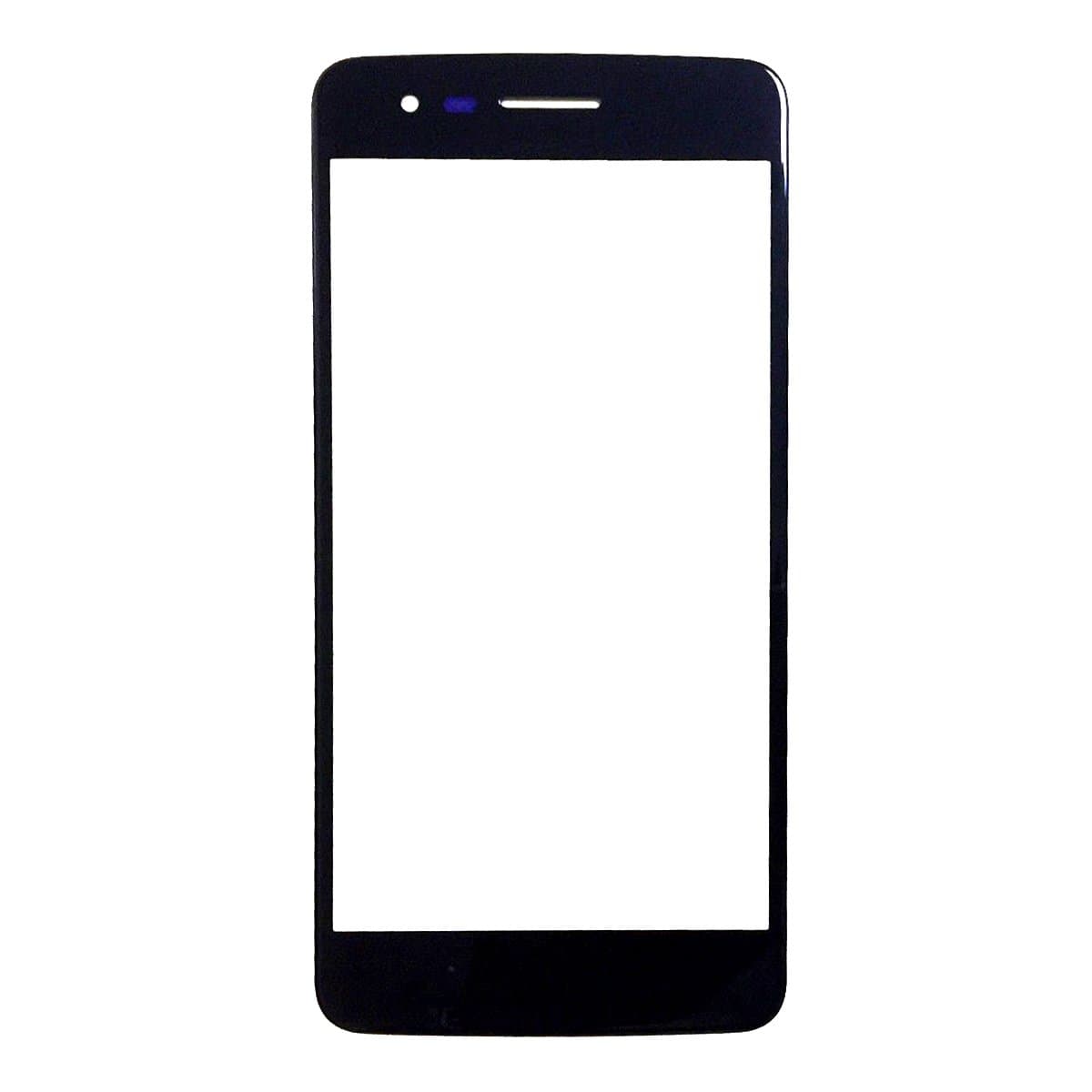 LG K8 (2017) Front Screen Outer Glass Screen Replacement Display Glass Front Display Glass Front Display Glass (Black) with Frame