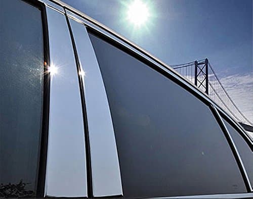 DODGE CHARGER EXTERIOR STAINLESS STEEL CHROME PILLAR POSTS TRIM SET 2008 2009 2010