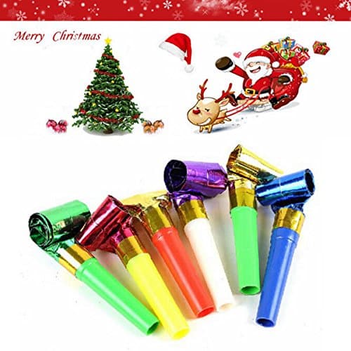 6 Pcs Multicolor Christmas Party Supplies Sound Whistle