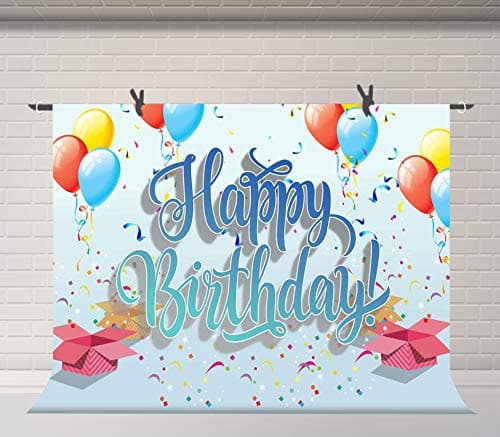 FUERMOR 7x5ft Happy Birthday Backdrop Children Party Event Photo Video Props Photography Background Room Mural LXFU022
