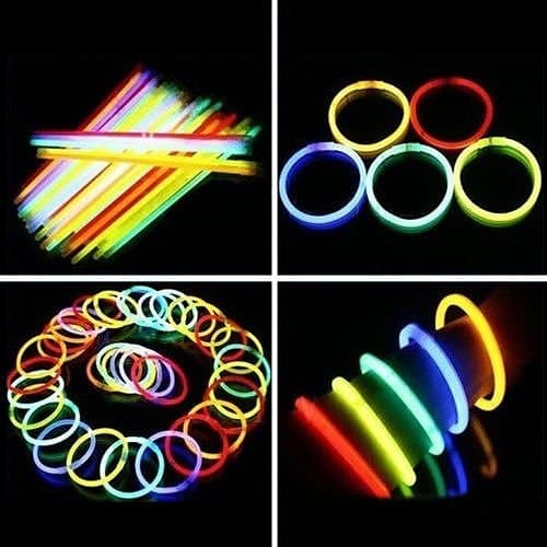 New 100Pcs 8" Glow Sticks Bracelets Necklaces Neon Mix Colors Party Christmas Favor Set09