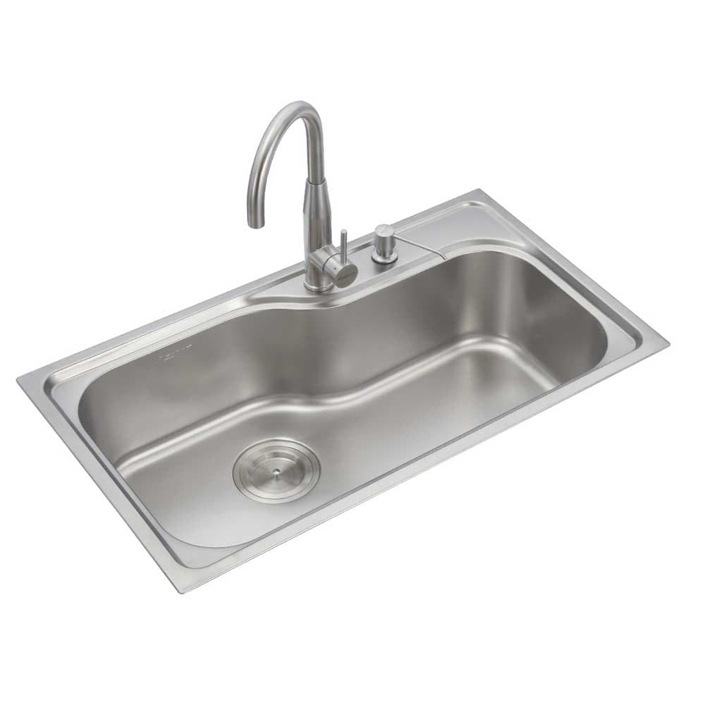 Sponsored Ad - Anupam LS112SP, 304 Grade Stainless Steel Single Square Bowl Kitchen Sink (34 x 20 x 9 Inch), Satin Finish