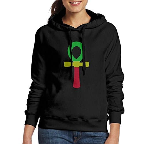 Rasta Ankh Rastafarian Egyptian Women's Hooded Sweatshirt