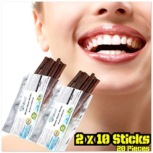 Organic Raw Twigs Neem Tree Natural Tooth Brush Whitening Stick Herb Licorice Root Natural Wild Organic Traditional [2 x 10 Sticks (Total 20 Pcs)] SKU# 4609-