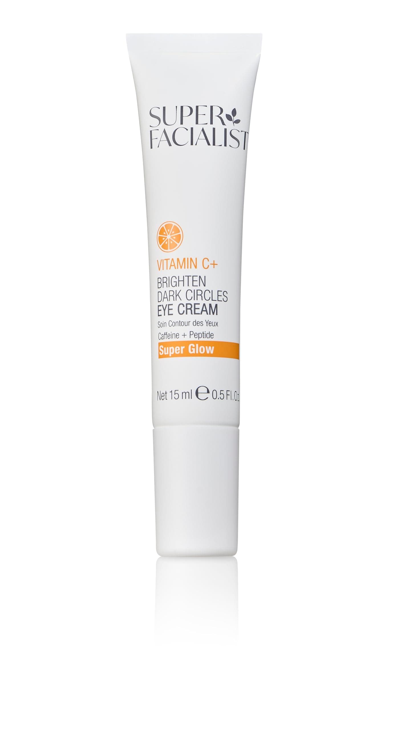 Super Facialist - Vitamin C + Brighten Dark Circle Eye Cream, Revive & Brighten The Under Eye Area, Boosted with Caffeine & Light Diffusers, Fragrance Free, 15ml