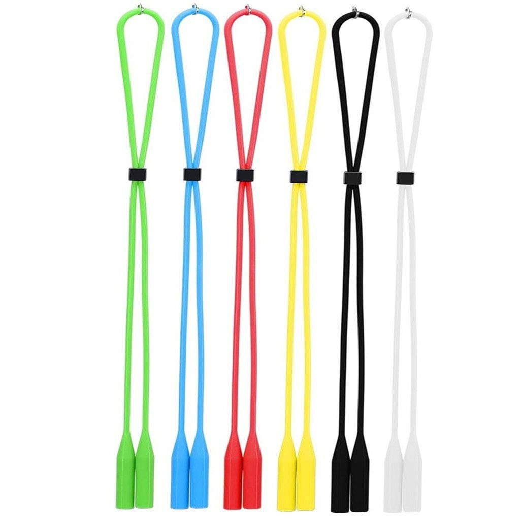 Logyua6 Pieces Eyeglasses Straps, Adjustable Silicone Eyewear Retainer, Spectacles Head Band Strap Holder
