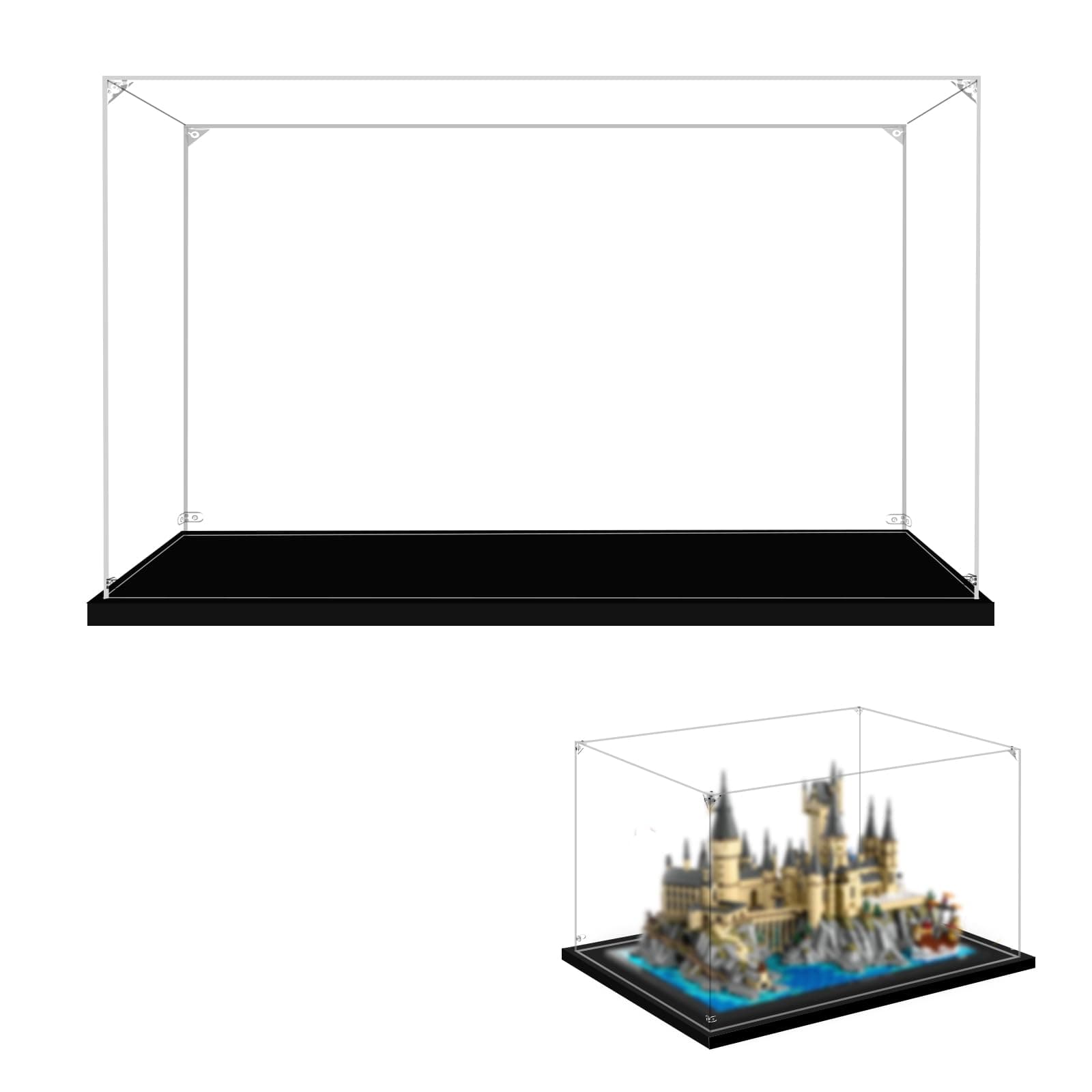 Display Case for Lego 76419 Hogwarts Castle and Grounds, 14.17x11.02x9.441inches (36x28x24cm), Protect Your Collectibles from Dust with a Clear Showcase
