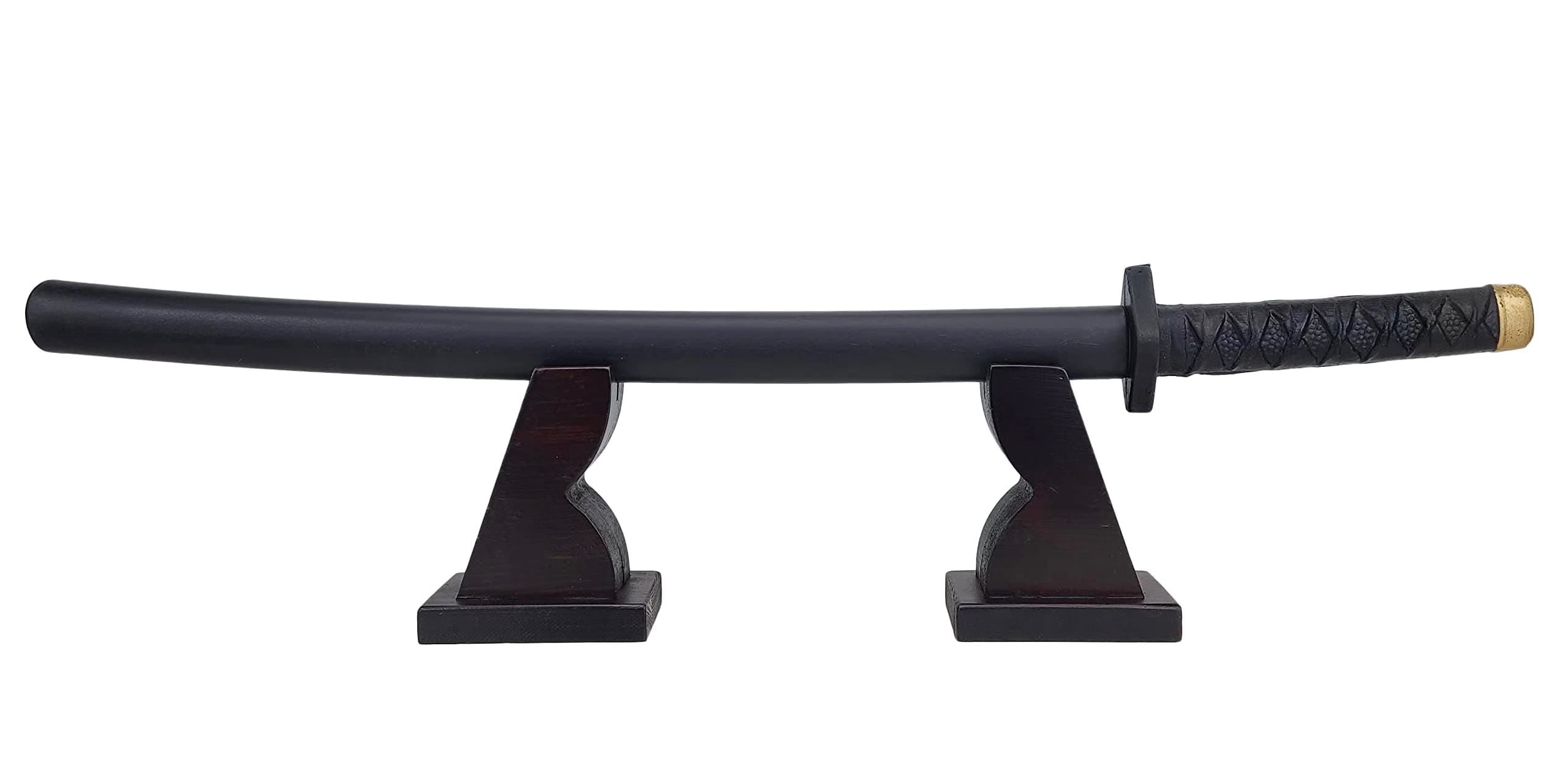 Wood Katana Sword Stand Display - Decent Japanese Samurai Sword Holder, Wooden Rack for Knife, Dagger at Home or Office
