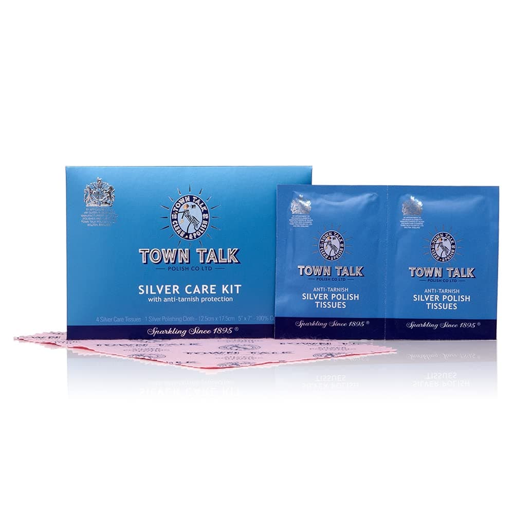 Town TalkTown Talk Silver Care Kit- Polishing Cloth & Cleaning Sachets