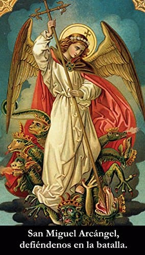 Saint St Michael the Archangel Spanish Holy Prayer Card Wallet Size