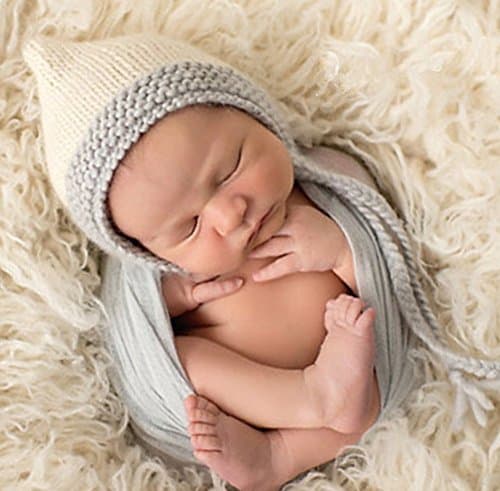 Fashion Cute Newborn Baby Photography Props Boy Girl Handmade Outfits Elf Hat Headdress