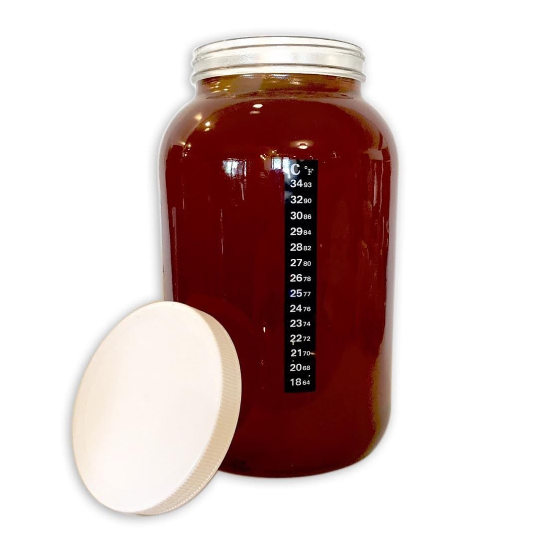 Widemouth Kombucha Fermentation Jar Kit - Best 1 Gallon Food Grade Non-heat Treated Glass