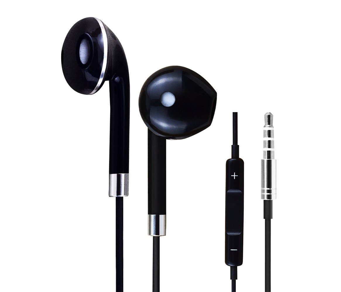 Ausche In-Ear Earphones With Mic Headphones With Volume Control For iPhone,iPod,Andorid,PC Black