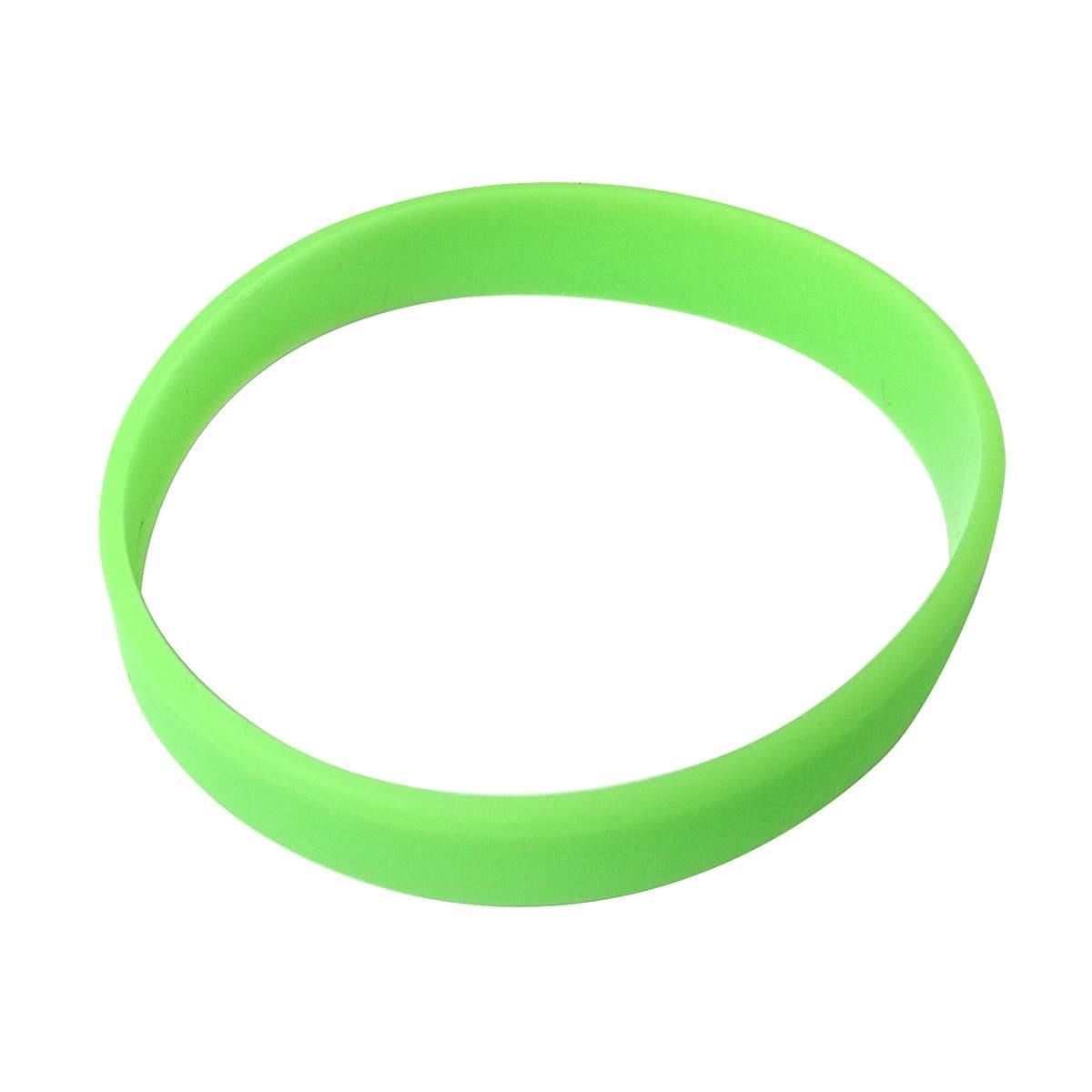 Vitalite 100pcs/set Plain Silicone Wristbands Blank Rubber Bracelets for Adult (Fluorescent Green)