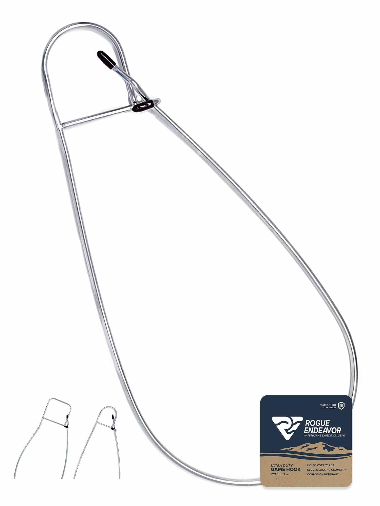 Rogue Endeavor® Large Stainless Steel Spearfishing Stringer & Big Game Clip- Spearfishing,Kayak Fishing & Scuba Diving - Sharpened Tip with Puncture Guards …