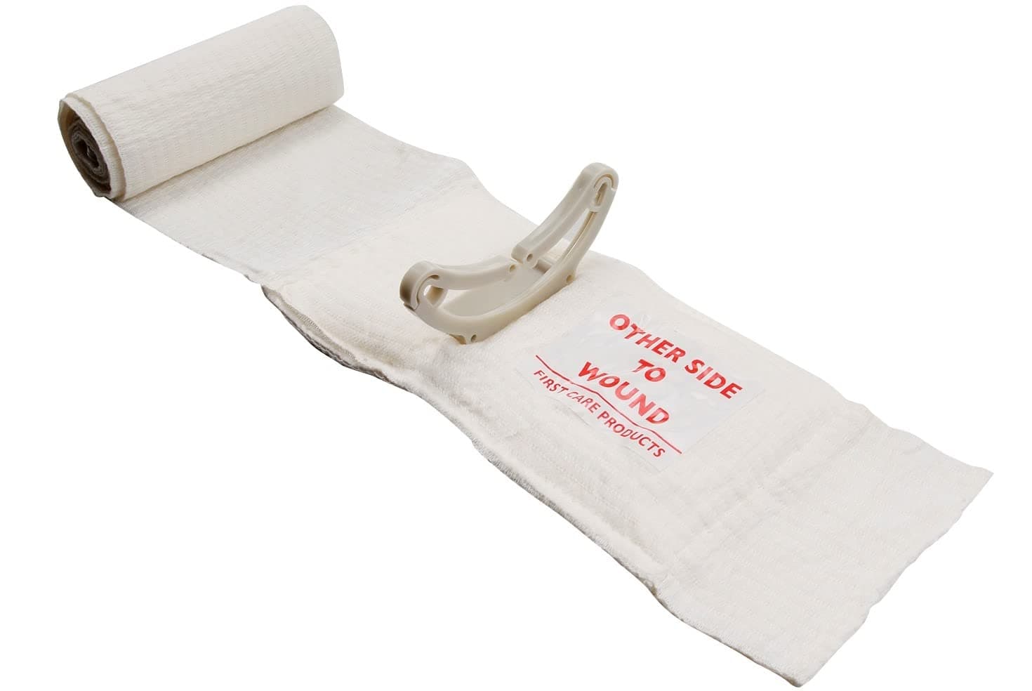 4" White Israeli Bandage with Pressure Bar