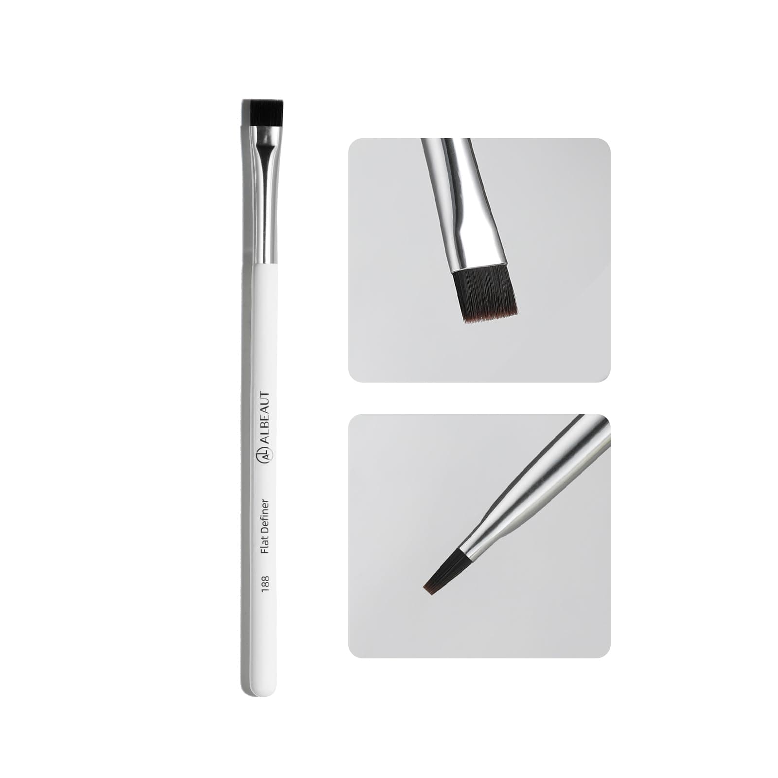 Flat Eyebrow Concealer Brush, Eyeliner Definer Makeup Brush Winged Liner for gel powder products (188 flat definer)