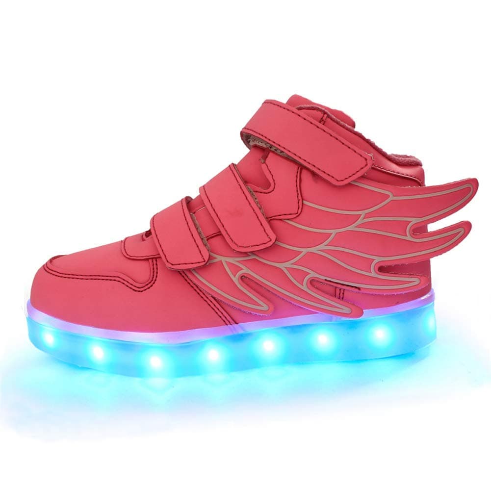 ANEMEL Wings Children's 7 Colors LED Shoes Flashing Rechargeable Sneakers Dance Shoes for Kids Toddler