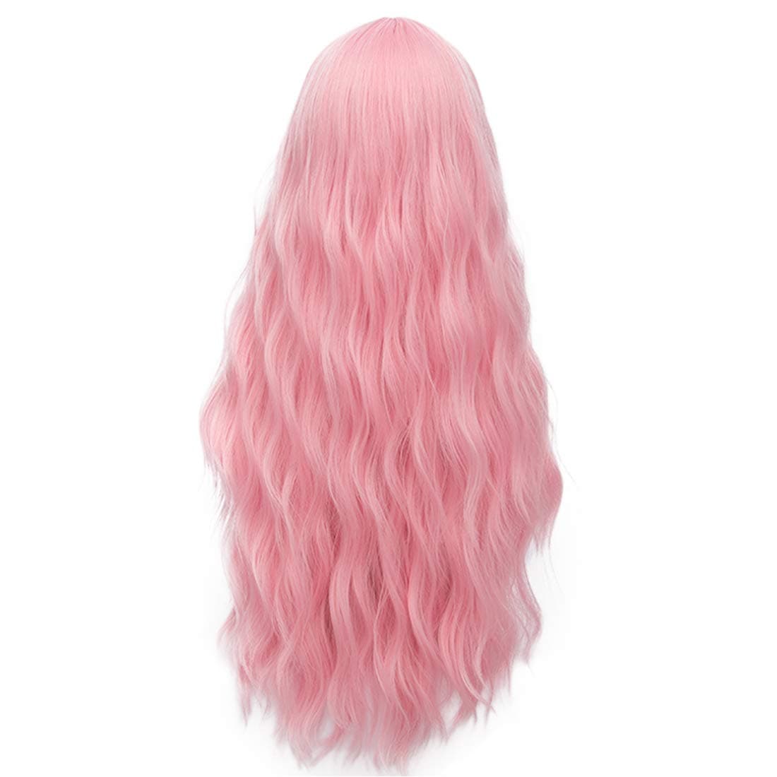 Probeauty Long Pink Wig Light Pink Wigs for Women Synthetic Heat Resistant Cu...