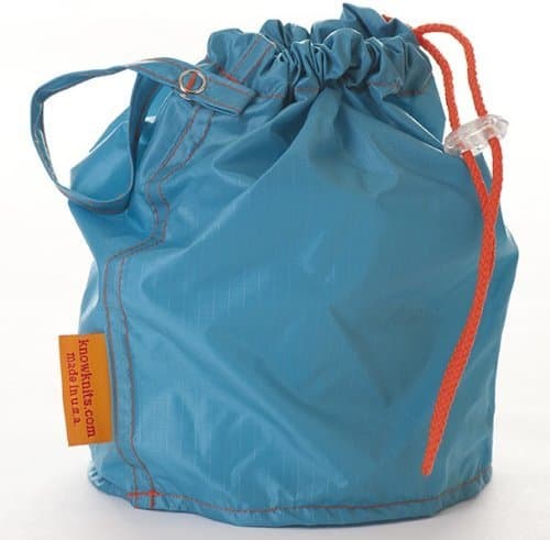GoKnit Turquoise Large Pouch Project Bag with Loop and Drawstrings