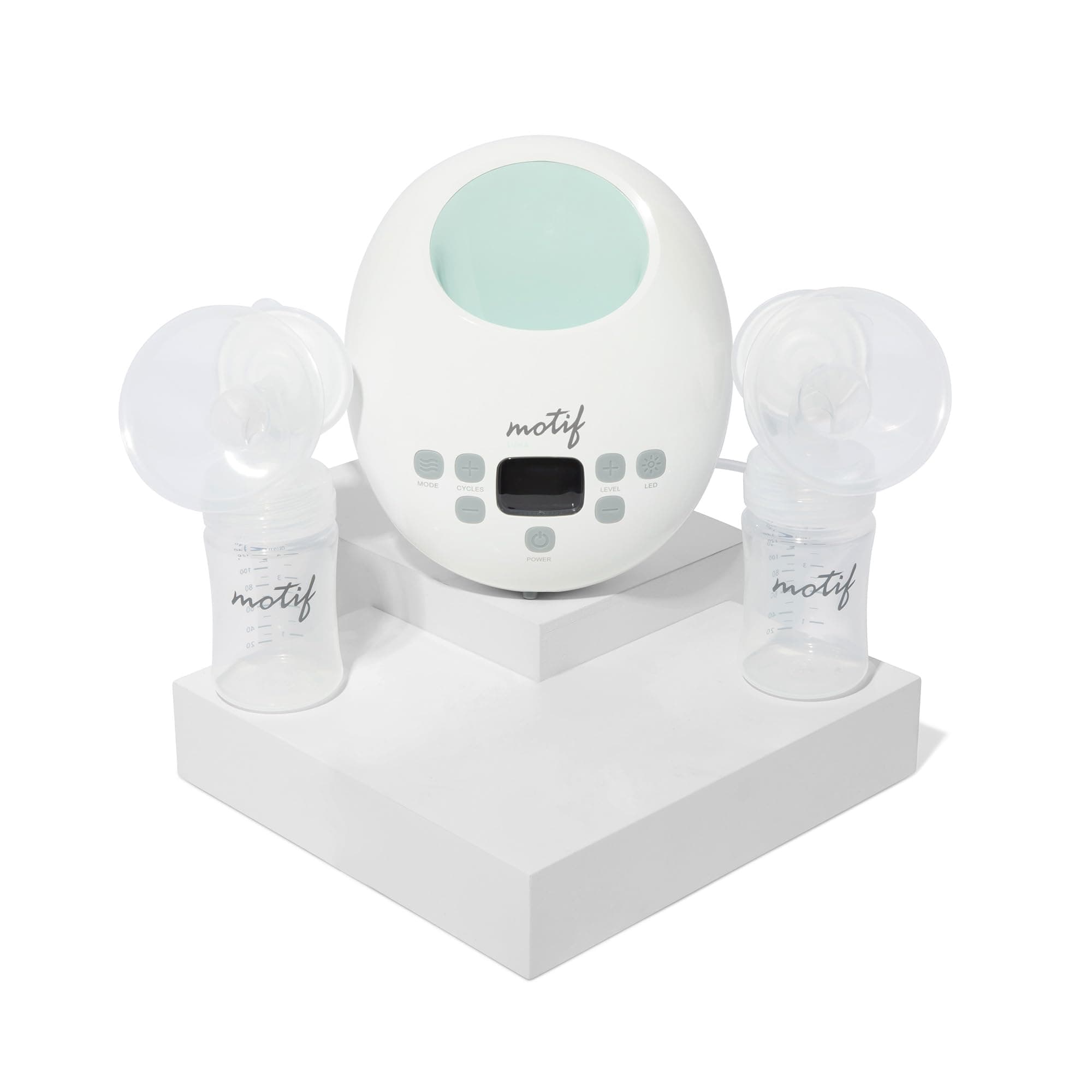 Luna Double Electric Pump for Breastfeeding - Portable Pump Breastfeeding w/Battery - Hospital Grade Pump w/LED Light - Hands-Free Breast Pump, Quiet Motor Baby Breast Pump