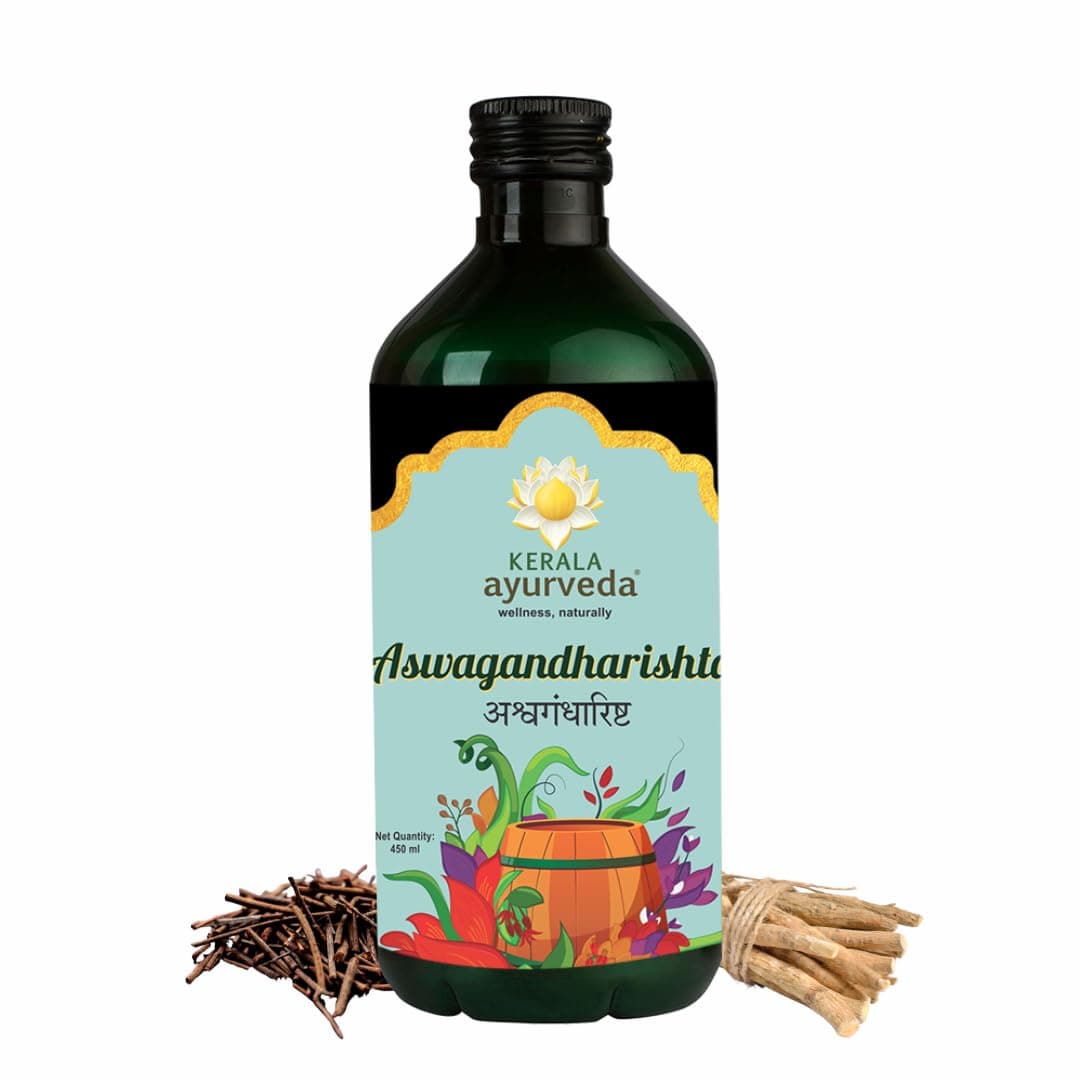 Kerala Ayurveda Aswagandharishta Stamina Booster for Men & Women - 450 ml | Organic Herbal Energy & Performance Supplement | Reduces Stress and Anxiety | Improves Over-All Health with Ashwagandha