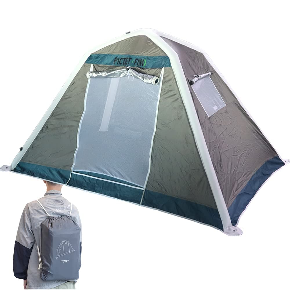 Inflatable Tent Portable 2 Person Camping Tents Setup in Seconds Ultralight Backpacking Family Tent for Outdoor Beach Park