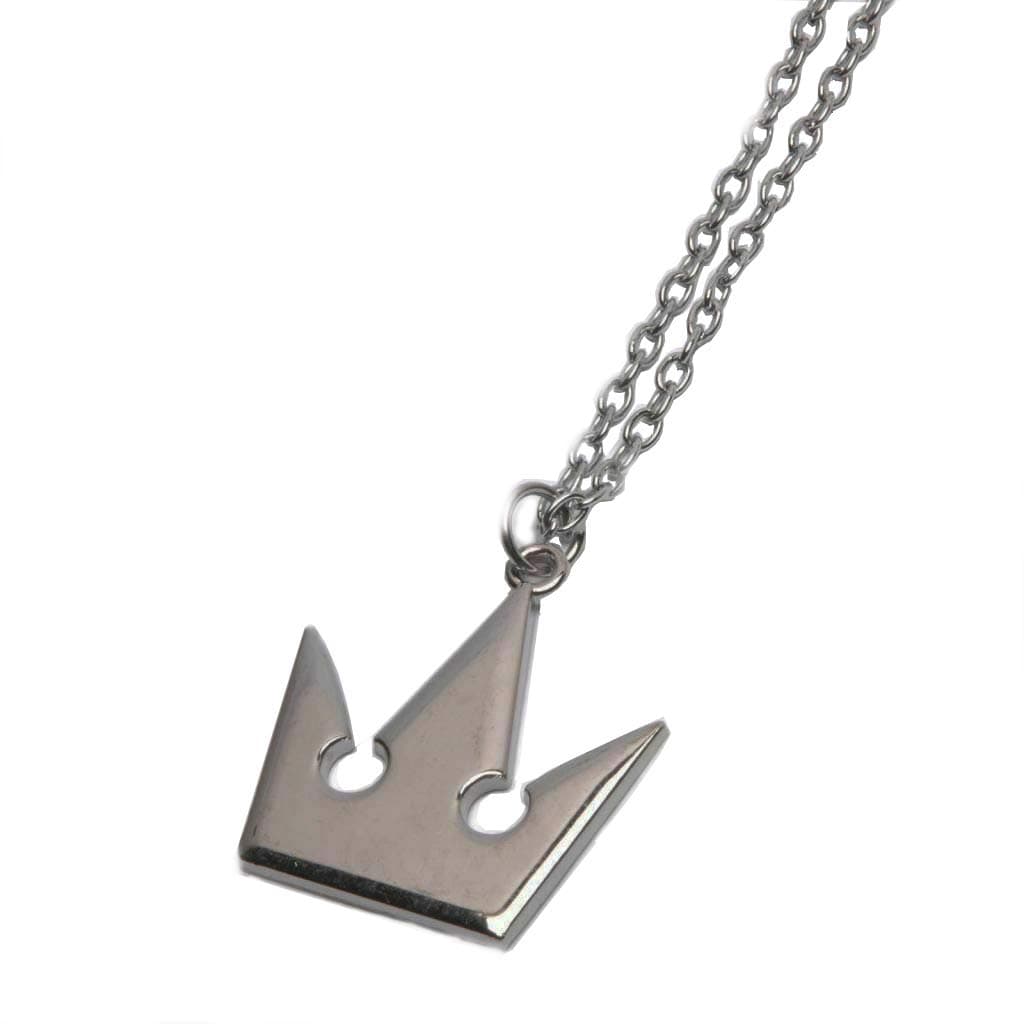 - yakangda Kingdom Hearts Sora Necklace Plated Halloween Cosplay Costume Sora Necklace Silver Crown Pendant Necklace Accessory