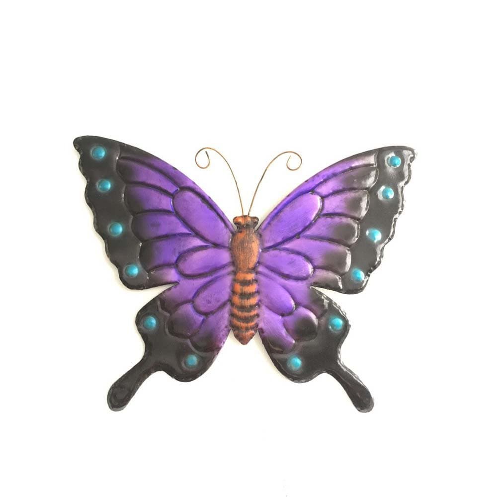 Metal Wall Sculpture Nature Theme Butterfly 15.7" L Wall Decor