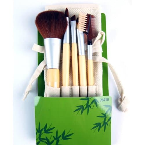 Elixir Beauty Cala Studio Pro Makeup Cosmetic Professional Bamboo Make-up Brush Set Kit with Case, 5pc