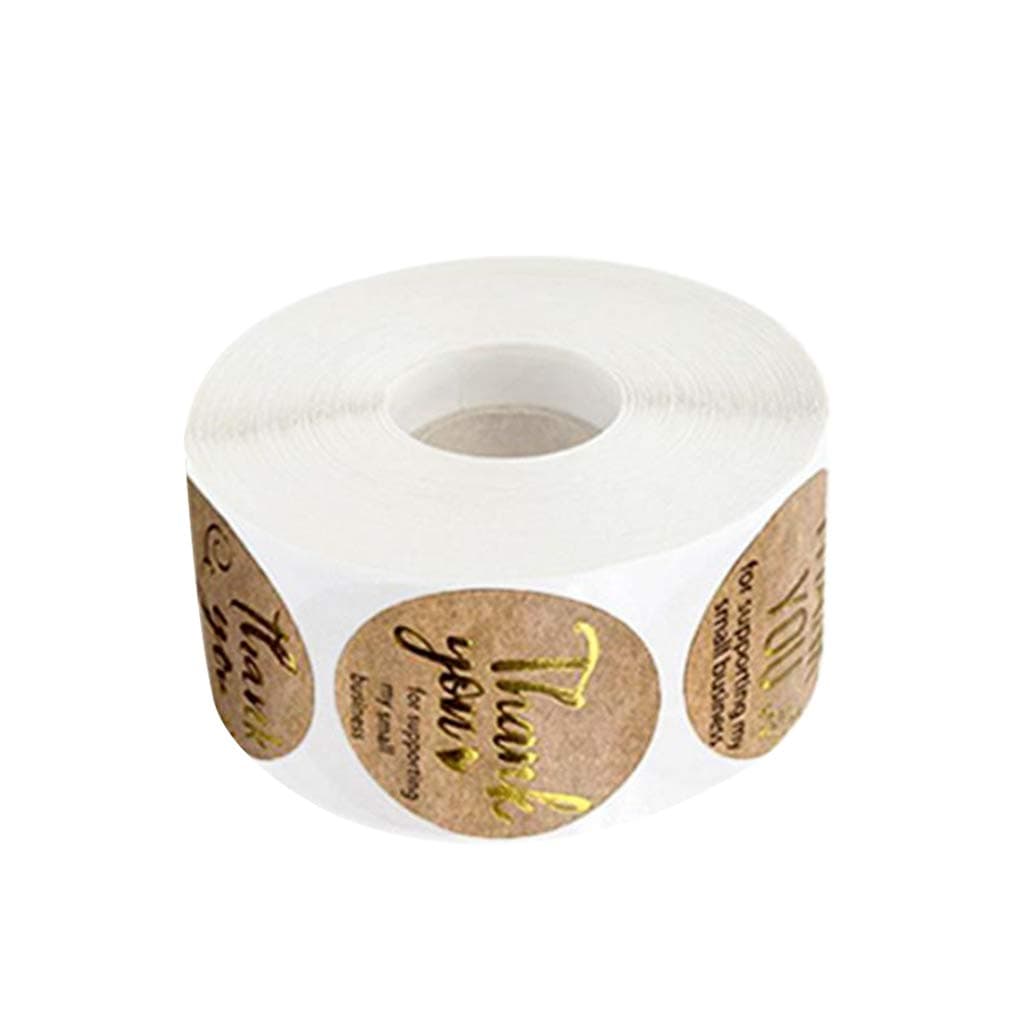 ZY.Elroy Sticker Roll Kraft Paper Seal Sticker DIY Packaging Label Tape Hand Craft Decoration Supplies