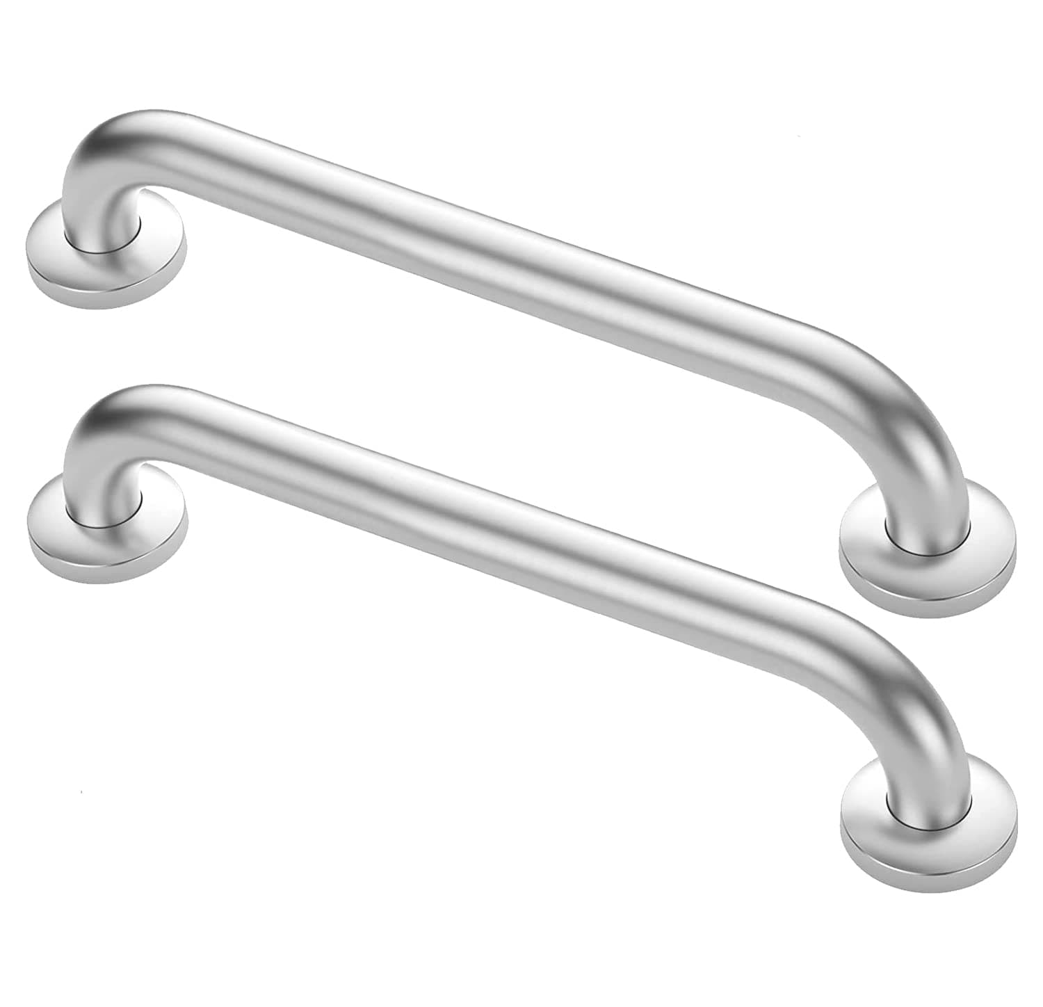 Shower Grab Bars Brushed Nickel 45cm x 3.2cm, Stainless Steel Bathroom Handicap Grab Bars for Bathtubs and Showers, Concealed Screw Shower Handle Safety Bars for Elderly, Pregnant, Children