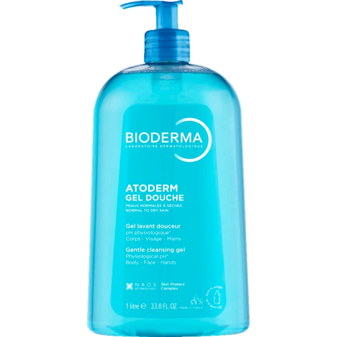 Atoderm Shower Gel - Body Wash for Normal, Dry & Sensitive Skin, Gentle Cleanser that Softens & Protects Skin, Soap Free, Subtle Fragrance - 1L