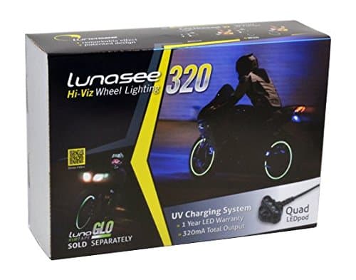 Lunasee 320 Hi-Viz Wheel Light Kit - 2 Wheels - NOW ALL INCLUSIVE! - Includes LunaGLO rim tape & Tape Applicator Tool