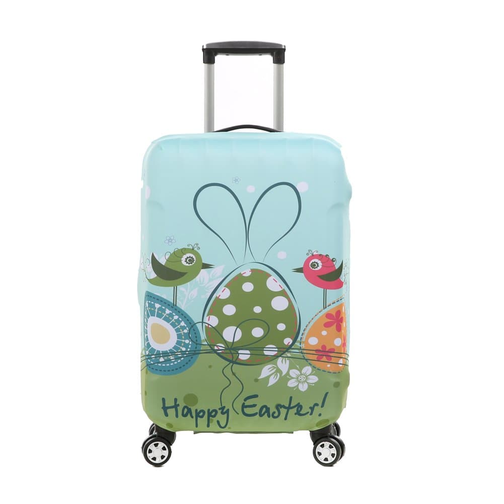 Colorpole Digital Luggage Cover Protective Suitcase Fabric Fits 18 22 30 inch (S, HAPPPY EASTER)