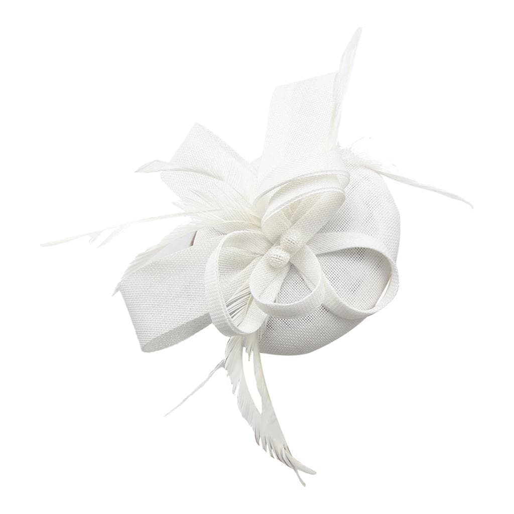 MYADDICTION Women Bow Feather Headband Fascinator Hat Weddings Ladies Day White Clothing Shoes & Accessories | Womens Accessories | Fascinators & Headpieces