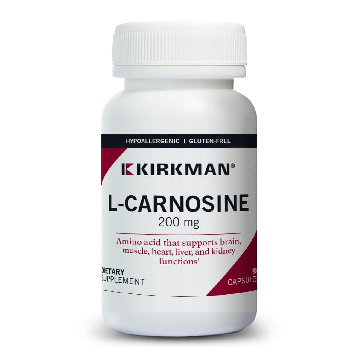 Kirkman L Carnosine 200 Mg Hypoallergenic Vegetarian Capsules