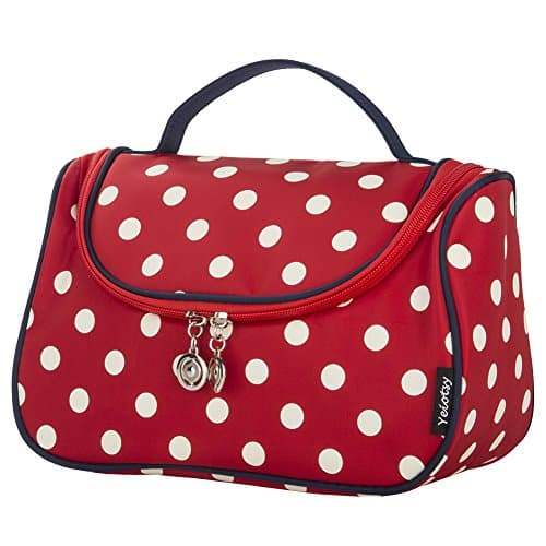 Cosmetic Bag, Toiletry Bag, Yeiotsy Polka Dots Travel Cosmetic Organizer Makeup Bag for Women