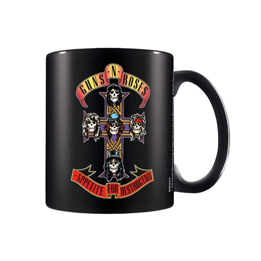 Pyramid International MGB26310 Guns N' Roses (Appetite Cross) Black Coffee Mug, Ceramic, 11 oz
