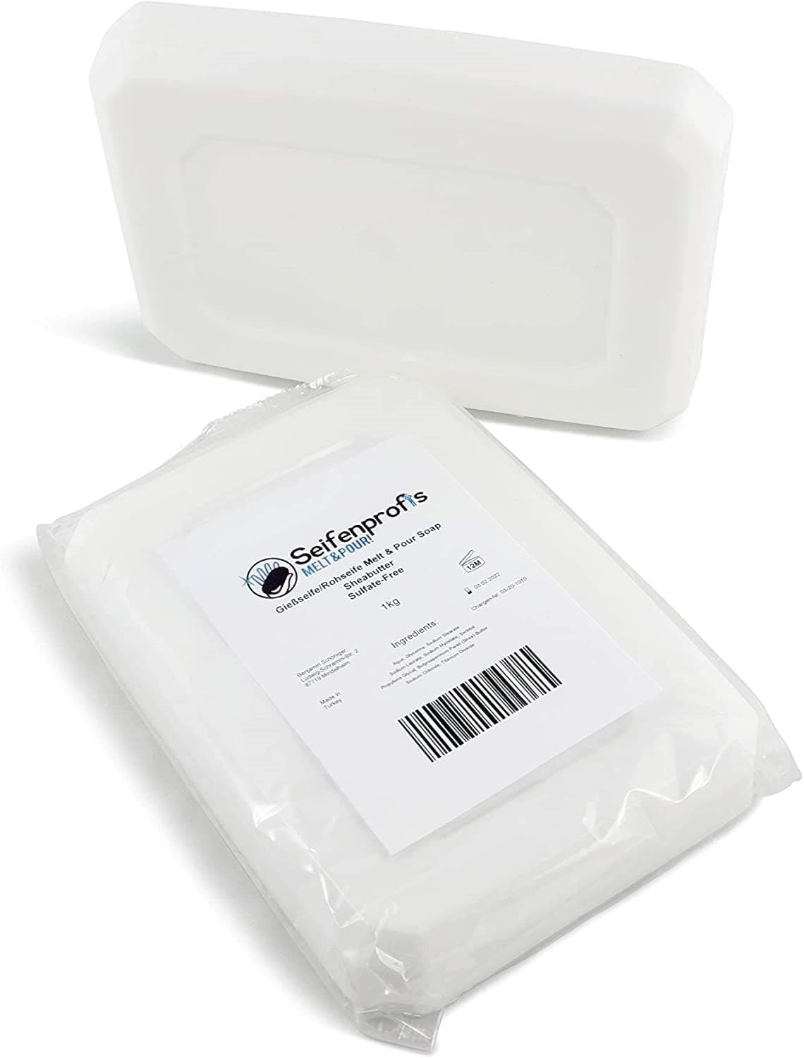 Seifenprofis Organic Shea Butter - Glycerine Soap, Raw Soap, Soap Base for Soap Moulding, 100% Vegan (SLS-Free) (1 kg Shea Butter)