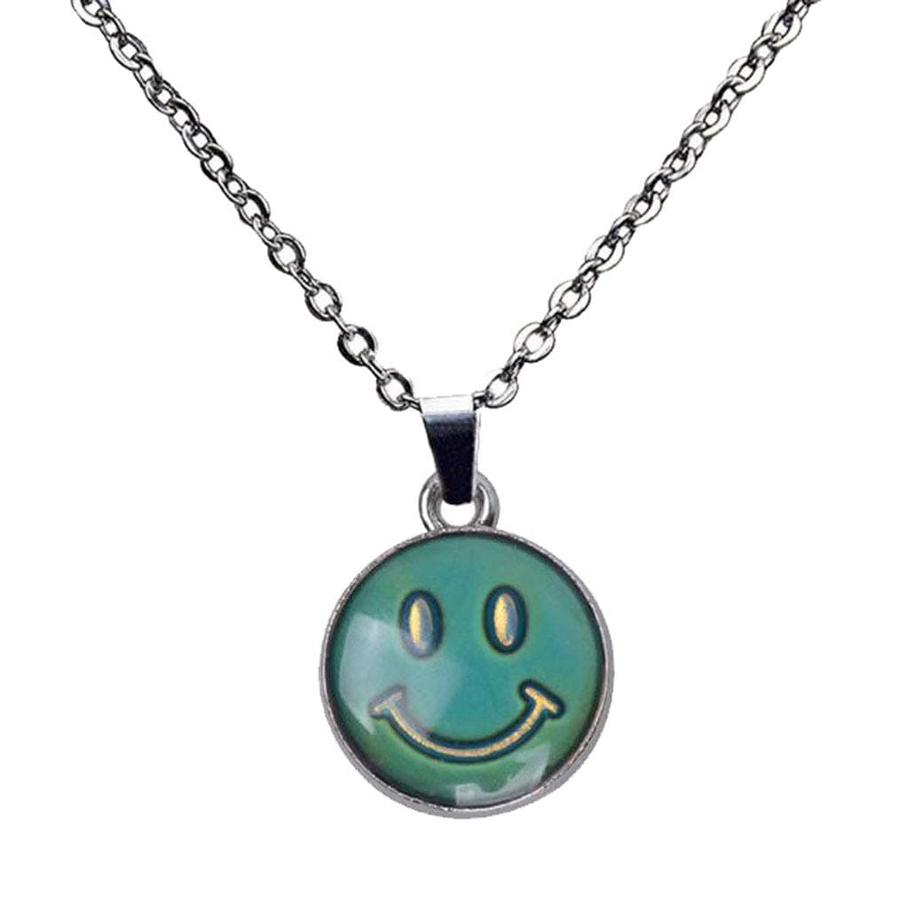 CliPons Fashion Mood Necklace Emoji Smile Face Color Change Pendant Valentines Day Birthday Gift