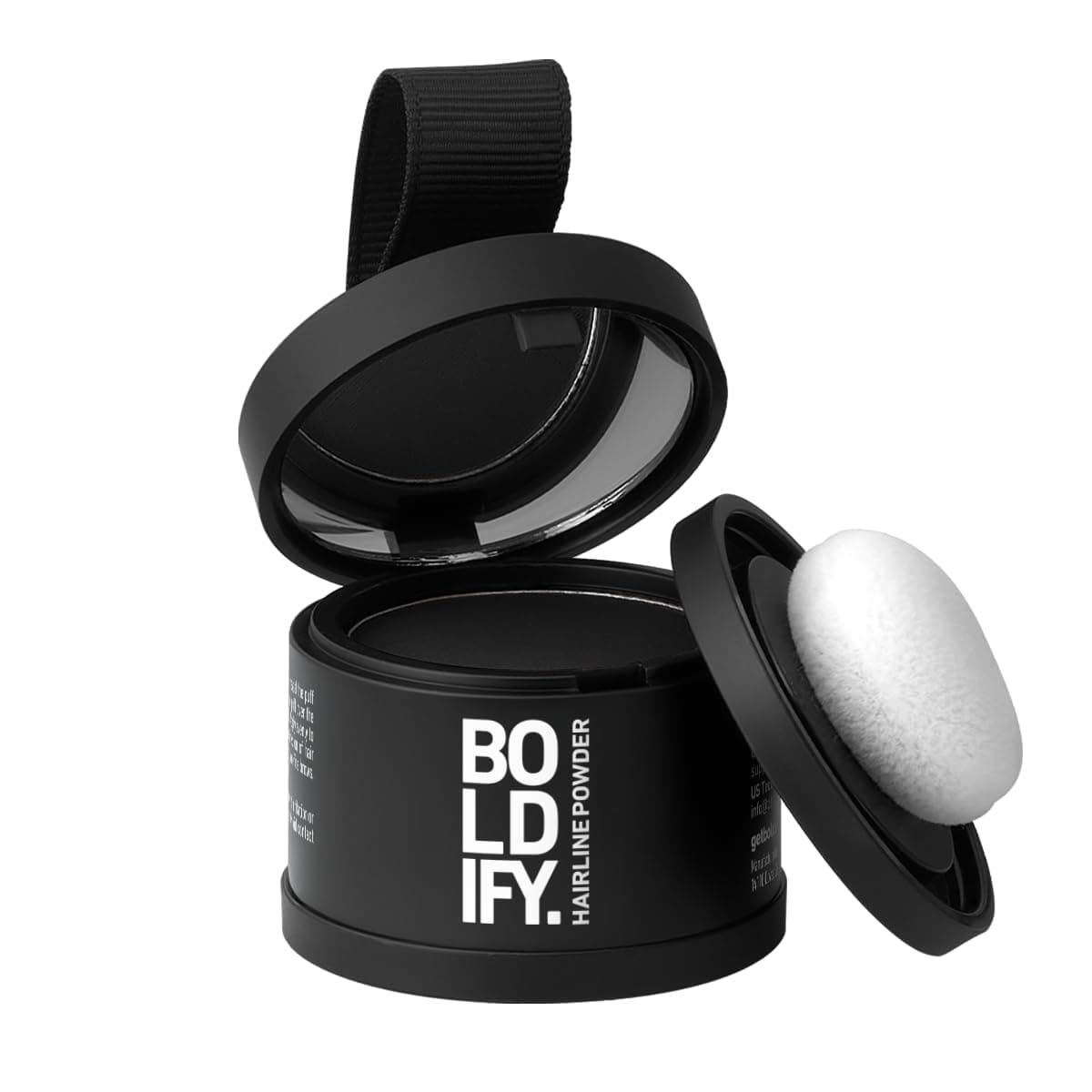 Boldify Hairline Powder - Instantly Conceals Hair Loss, Root Touch Up, Toppers for Women & Men, Cover Up, Stain-Proof 48 Hour Formula - Black, 0.04 Kg