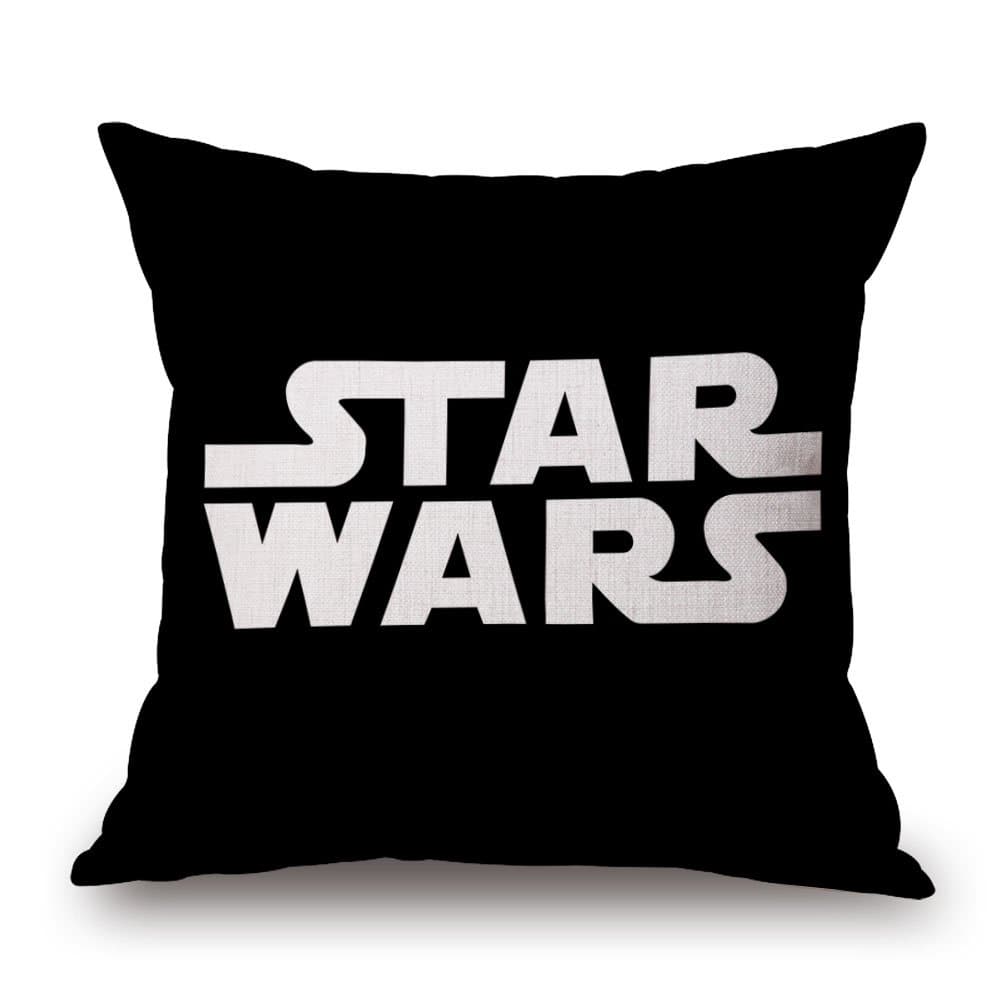 Star Wars Black Printed Decorative Throw Pillow Cushion Cover, 45cm x 45cm