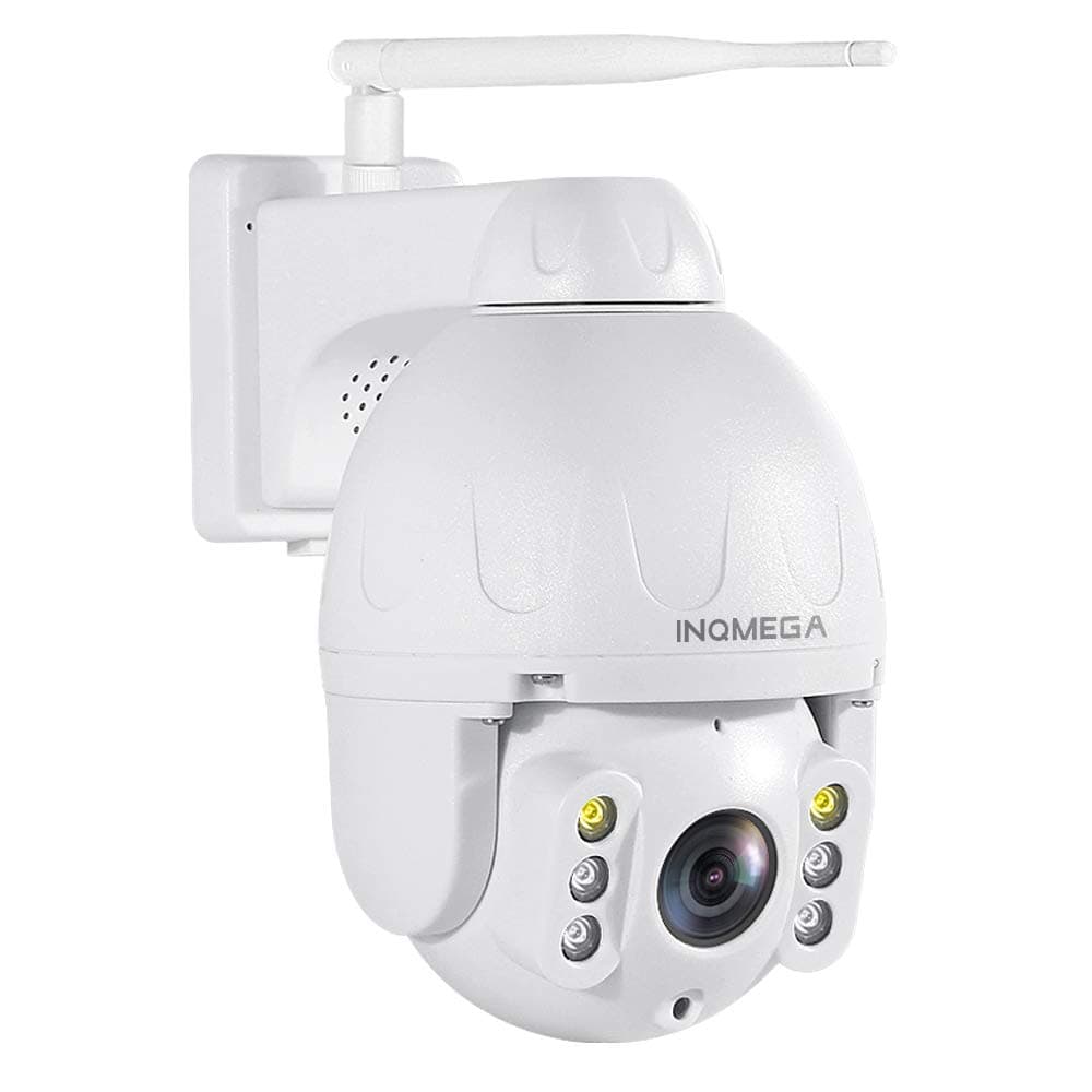 INQMEGA PTZ WiFi Camera, 2.4G HD 1080P Wireless Security Surveillance Pan Tilt Digital 4X Zoom,Night Vision Two-Way Audio Plastic IP66 Weatherproof Motion Detection & E-Mail/Push Alerts