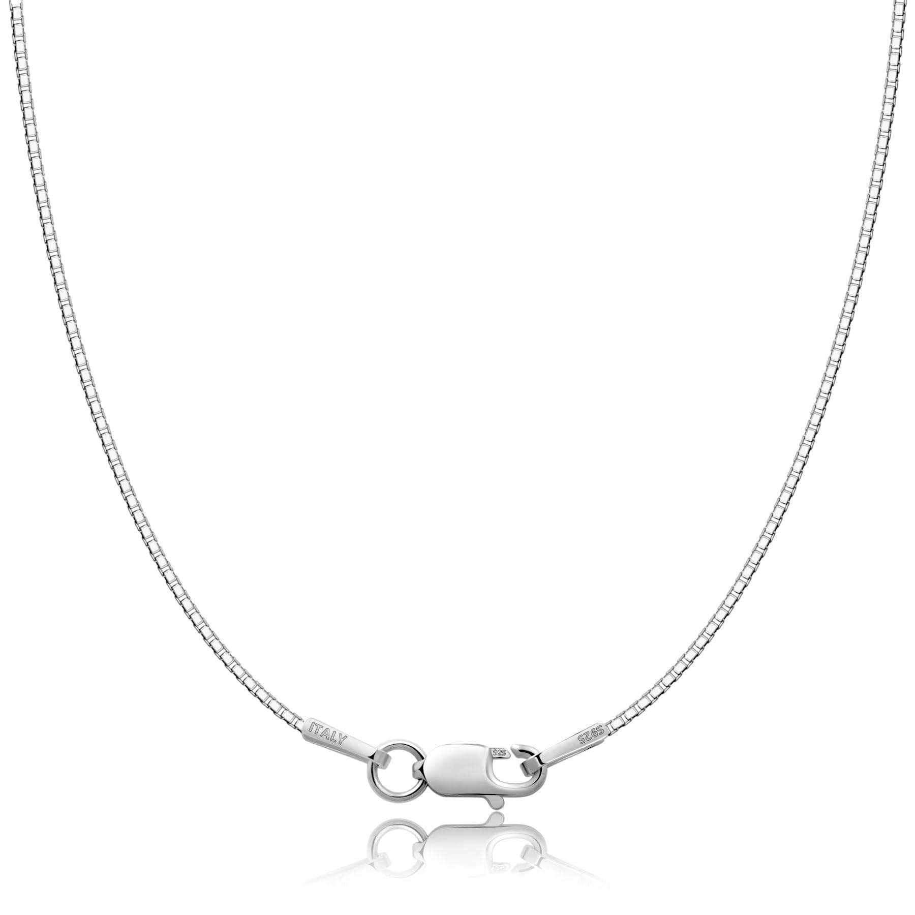 ASHINE 925 Sterling Silver Box Chain Necklace for Women, 1mm 0.8mm Replacement Link Chain for Pendants, Dainty & Sturdy Necklace Available in 16-36 Inch
