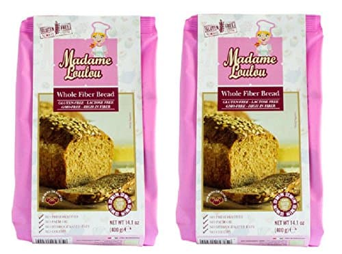 Madame Loulou Whole Fiber Gluten Free Bread MIx (celiac friendly) 14.1oz (Pack of 2) (Whole Fiber Bread Mix)