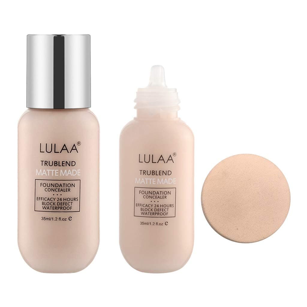 Liquid Foundation LULAA 35ml Concealer Foundation Waterproof Repair Powder Perfect for Make-Up Cover Foundation Makeup Concealer BB Cream Waterproof/Moisturizing (A)