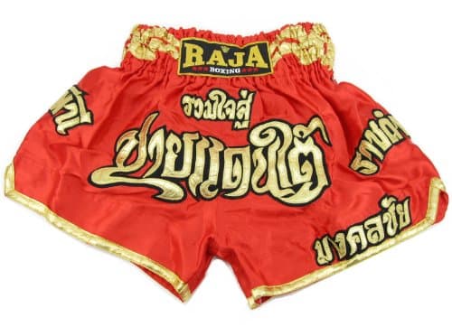 Raja Red & Gold Tribal Muay Thai Shorts